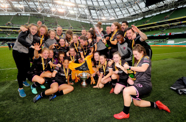 Wexford Youths' celebrate with the trophy