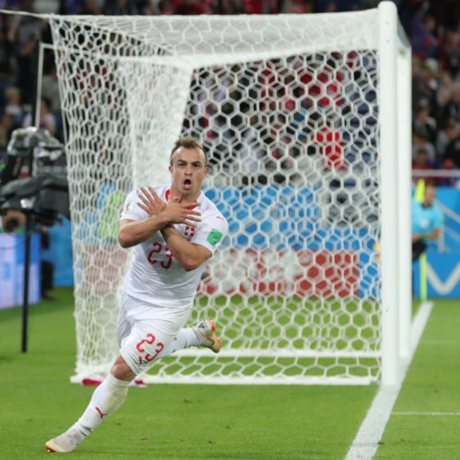 FIFA World Cup 2018 Russia. Group E. Serbia v Switzerland at Kaliningrad stadium.