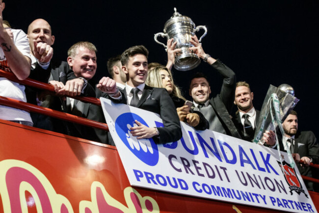 Brian Gartland with the FAI Cup trophy