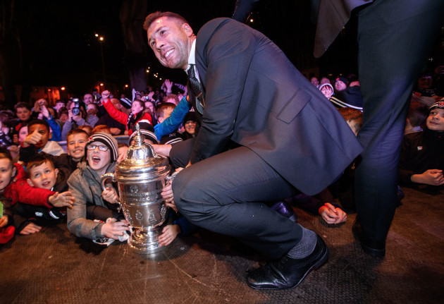 Brian Gartland with the FAI Cup trophy