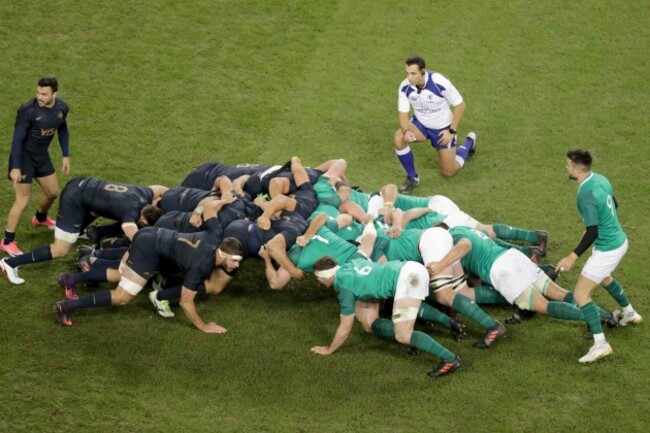Ireland Argentina scrum