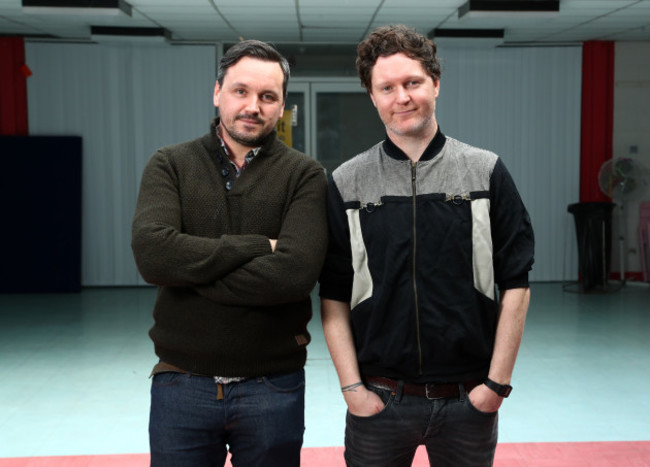 Gary Keegan and Feidlim Cannon of Brokentalkers at rehearsals for The Passion Project in Ballyfermot. Image 5 by Marc O'Sullivan (1)