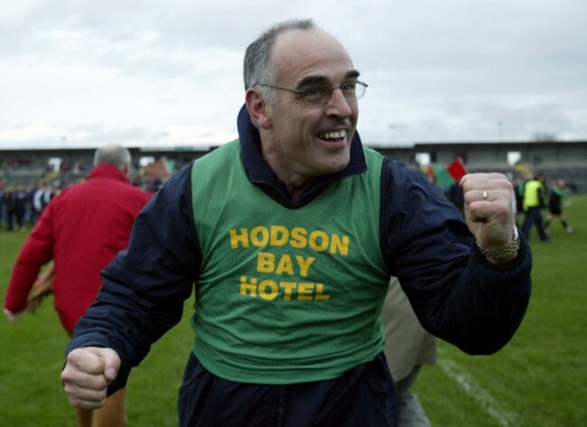 Manager Anthony Cunningham celebrates at the final whistle