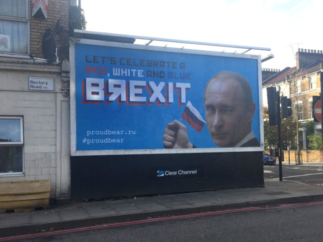 UK and Russia Brexit billboards