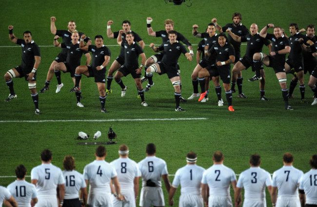 The All Blacks perform the haka