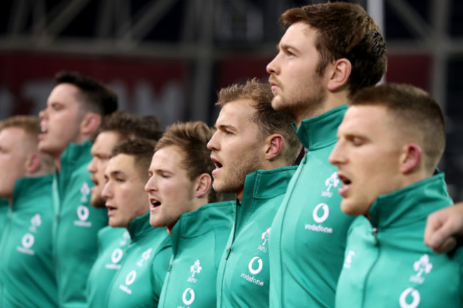 Will Addison during the national anthems