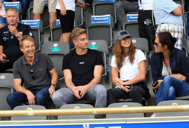 Juergen Klinsmann and family at Hertha game