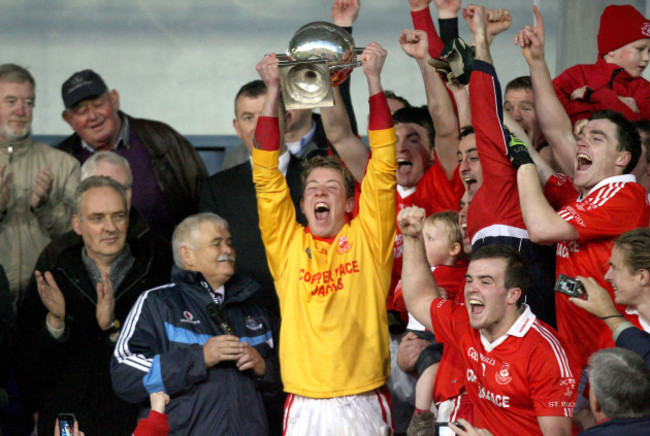 Shane Supple lifts the trophy