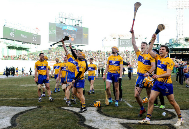 Clare players celebrate reaching the final