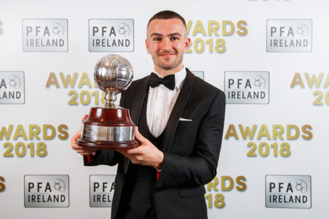 Michael Duffy with the Player's Player of the Year Award