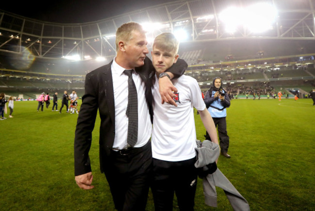 Stephen Kenny with his son Fionn