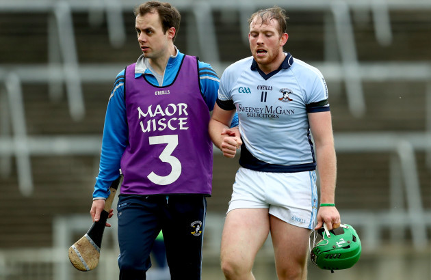 Dr. Kieran Breen with the injured Shane Dowling