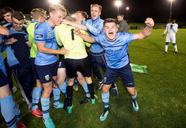 Daire O'Connor celebrates winning