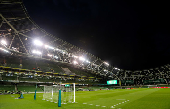 A view of the Aviva Stadium ahead of the game