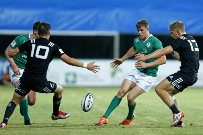 Garry Ringrose kicks the ball ahead