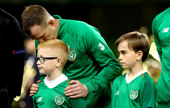 Glenn Whelan with his son Jack