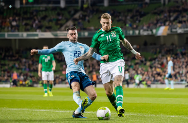 James McClean with Michael Smith