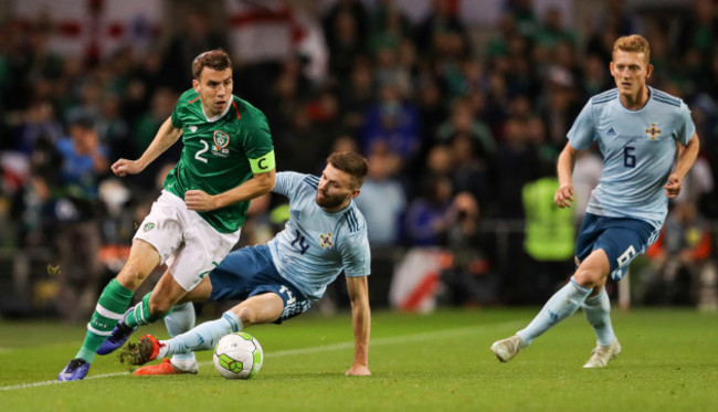 Seamus Coleman with Stuart Dallas