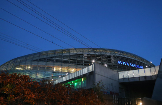 A view of the Aviva Stadium ahead of the game