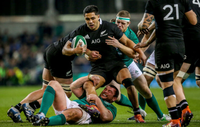 Sean Cronin and Jack McGrath with Anton Lienert-Brown