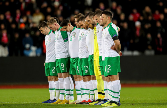 The Ireland team ahead of the game