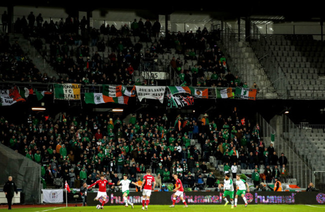 Ireland fans during the game