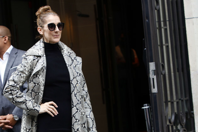 France: Celine Dion leaves her hotel in Paris