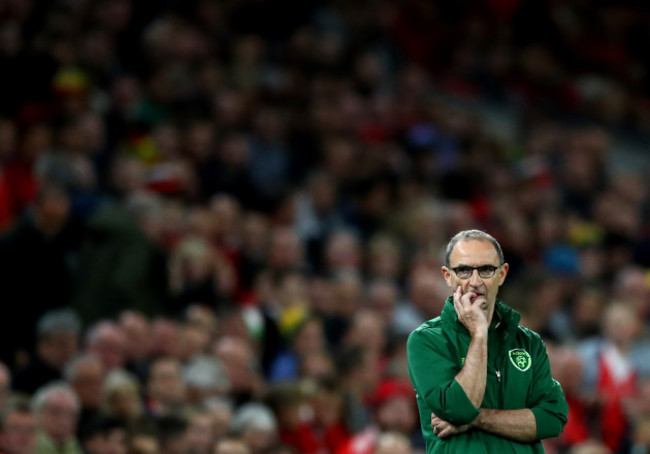 Martin O'Neill watches on late in the game