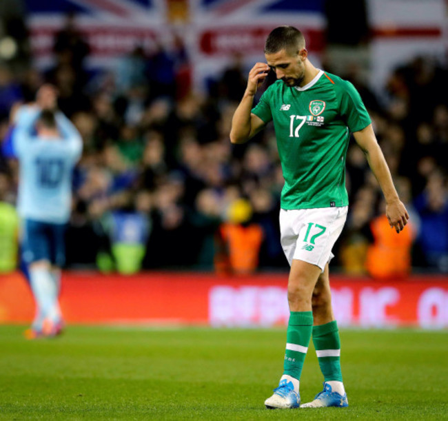 Conor Hourihane dejected