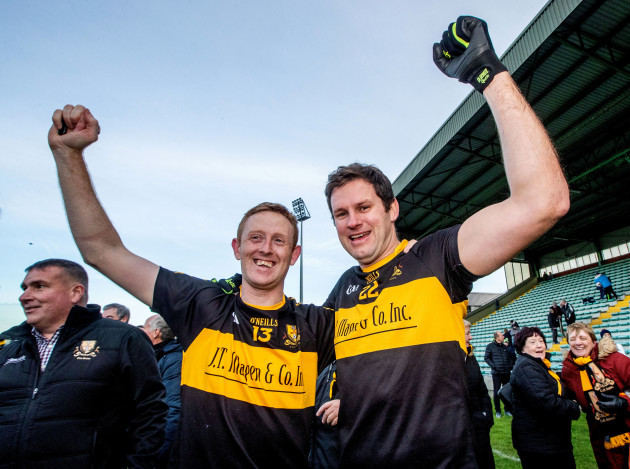 Colm Cooper and Eoin Brosnan celebrate