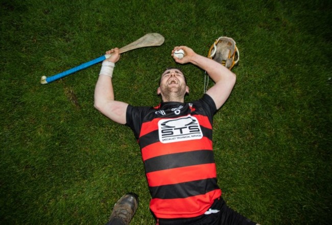 Wayne Hutchinson celebrates the final whistle