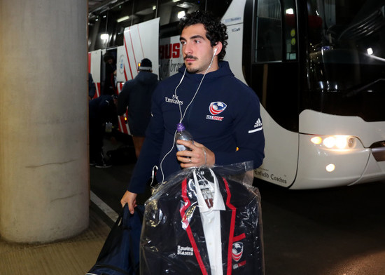 Ryan Matyas arrives at the stadium