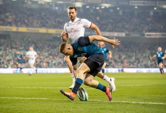 Andrew Conway scores a try