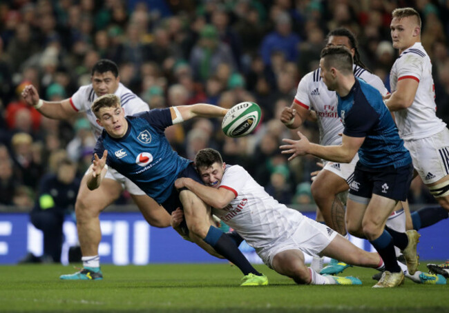 Garry Ringrose offloads to John Cooney