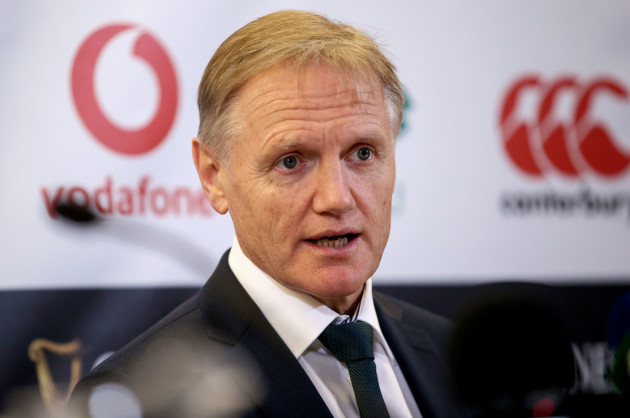 Joe Schmidt during the post match press conference