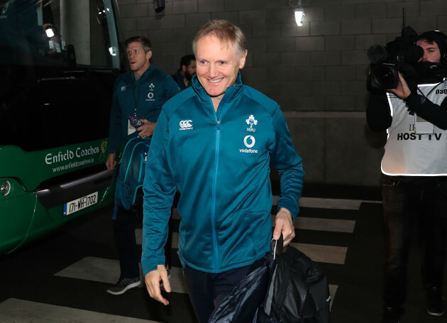 Joe Schmidt arrives at the stadium