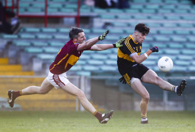 Tony Brosnan in action against Gordon Kelly