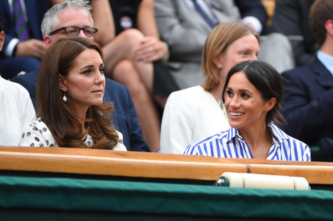 Duchess of Cambridge and Duchess of Sussex at Wimbledon