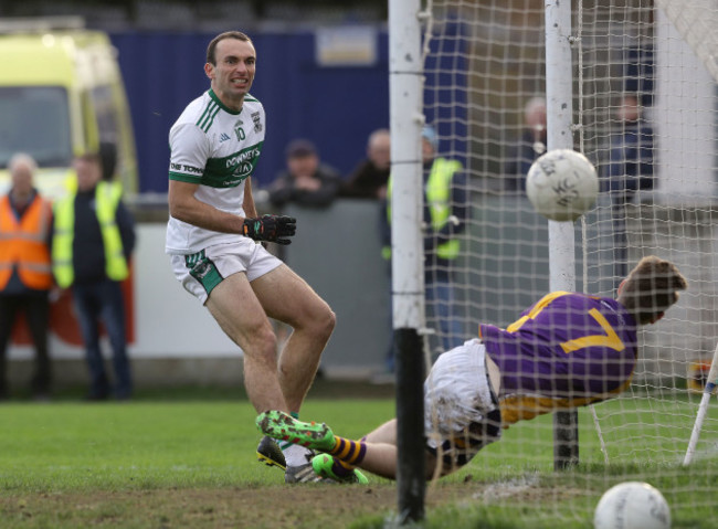 Gareth Dillon scores a goal for Portlaoise