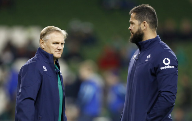 Ireland head coach Joe Schmidt with Andy Farrell