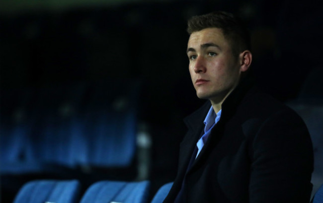 Jordan Larmour attends the game