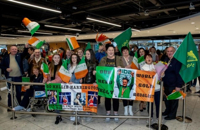 Fans greet Kellie Harrington