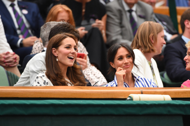 Duchess of Cambridge and Duchess of Sussex at Wimbledon