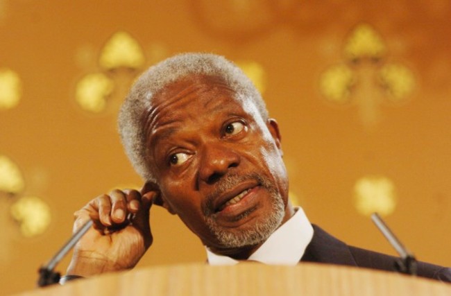 Kofi Annan - Press Conference - London