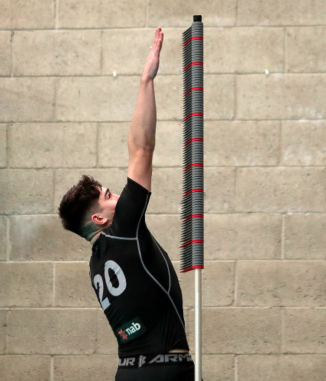 Cathal Horan during the vertical jump test