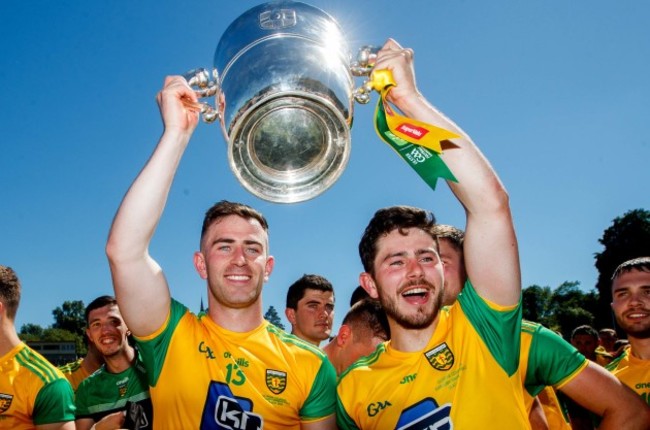 Patrick McBrearty and Ryan McHugh celebrate