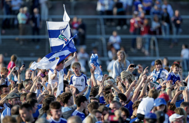 Monaghan supporters celebrate winning