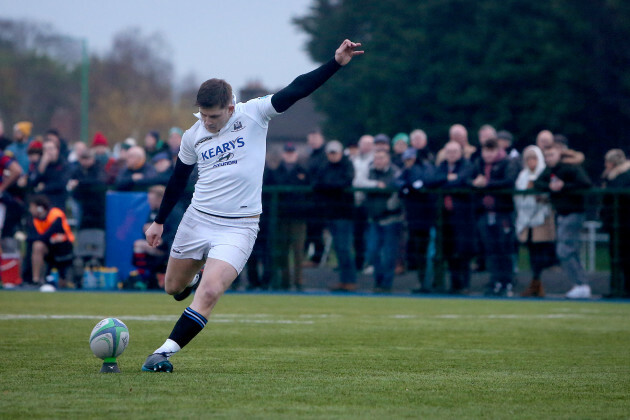 Aidan Moynihan kicks the winning conversion