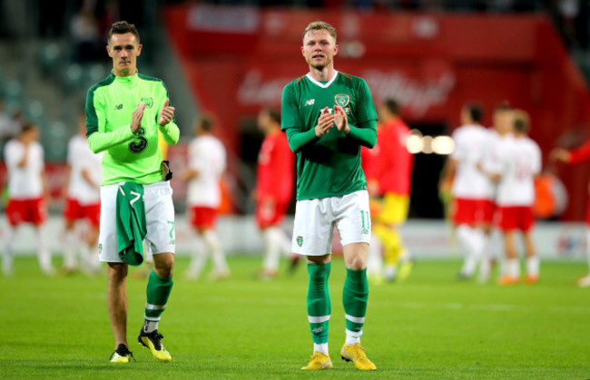 Shaun Williams and Aiden O'Brien after the game