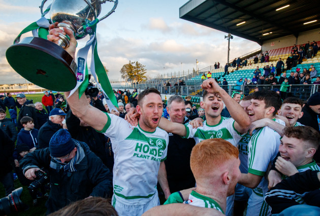 Ballyhale Shamrocks celebrate with the cup after the game